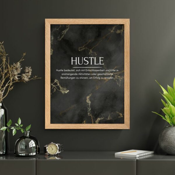 "Hustle" Bild mit Rahmen – Bild 3