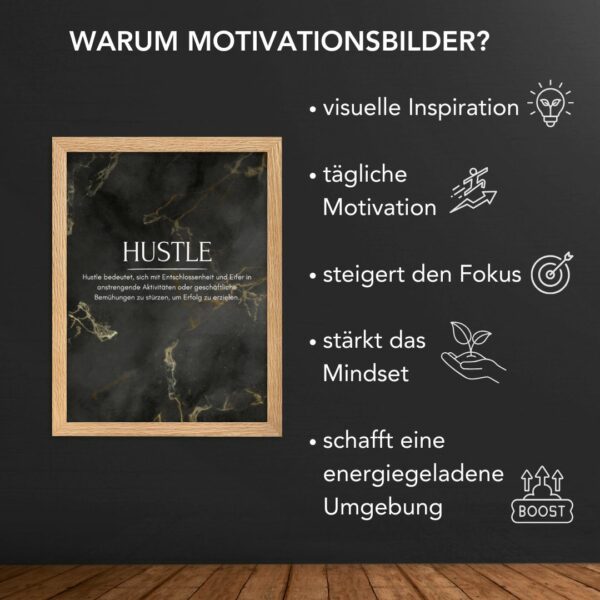 "Hustle" Bild mit Rahmen – Bild 5